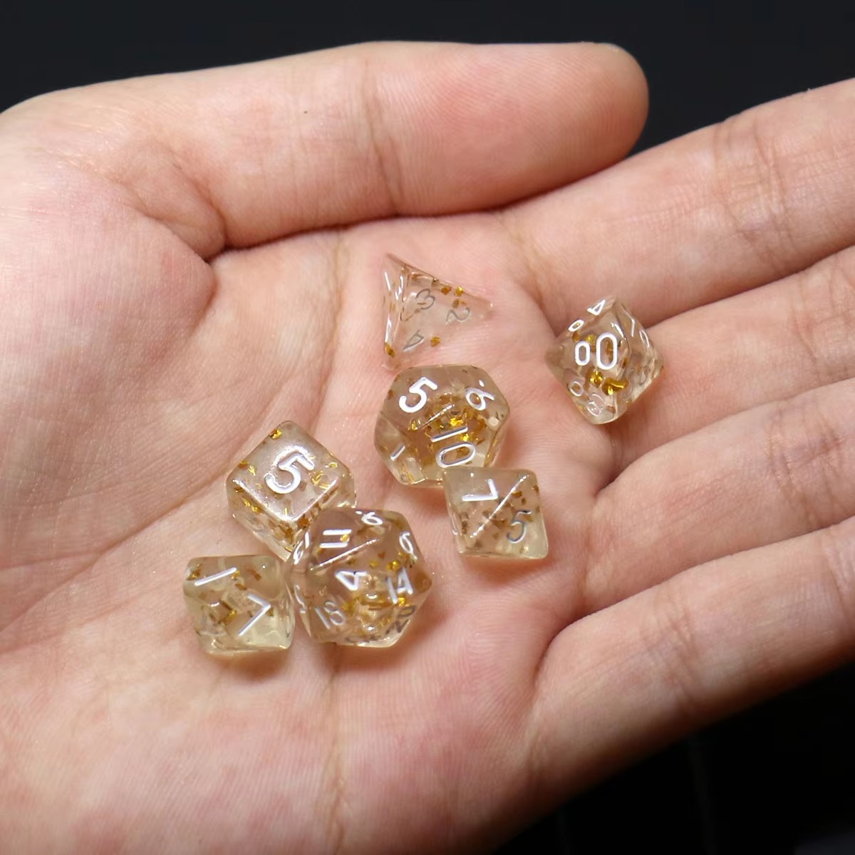 Juego de Mini Dados Poliédricos Rol Acrílico (7 Piezas) | Variedad - Imagen 6