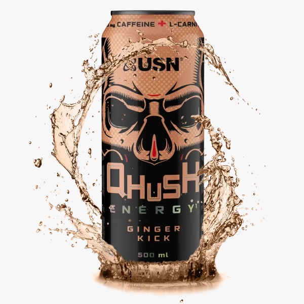 USN Qhush Energy 500 ml | Ginger Kick - Imagen 2