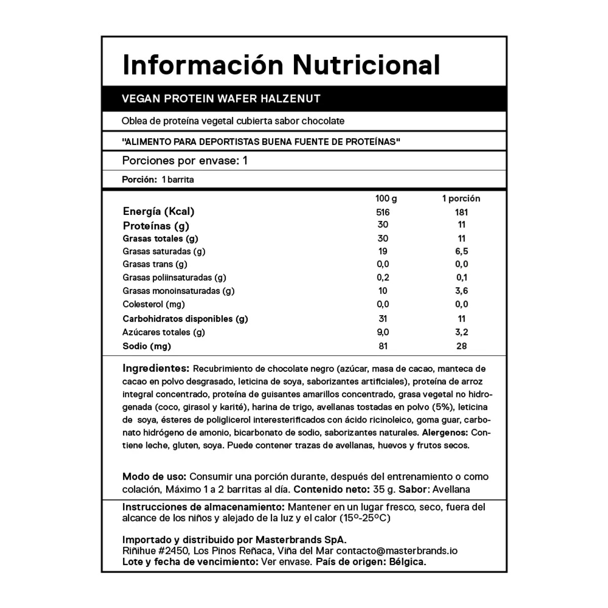 Protein Wafer Vegan 35 g | Variedades - Imagen 4