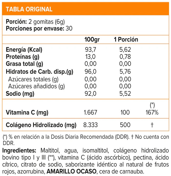 Gomitas Colágeno y Vitamina C sabor Mix Berries | 60 Gummies - Imagen 2