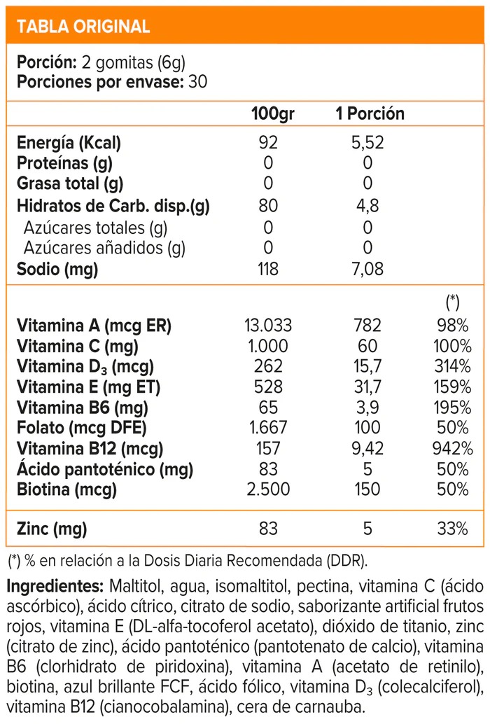 Gomitas HSN y Biotina sabor Mix Berries | 60 Gummies - Imagen 2